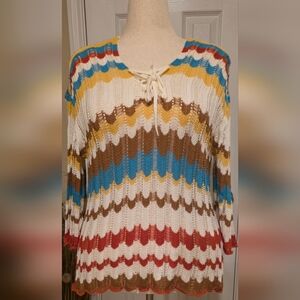 Cato Colorful Chevron Knit Sweater